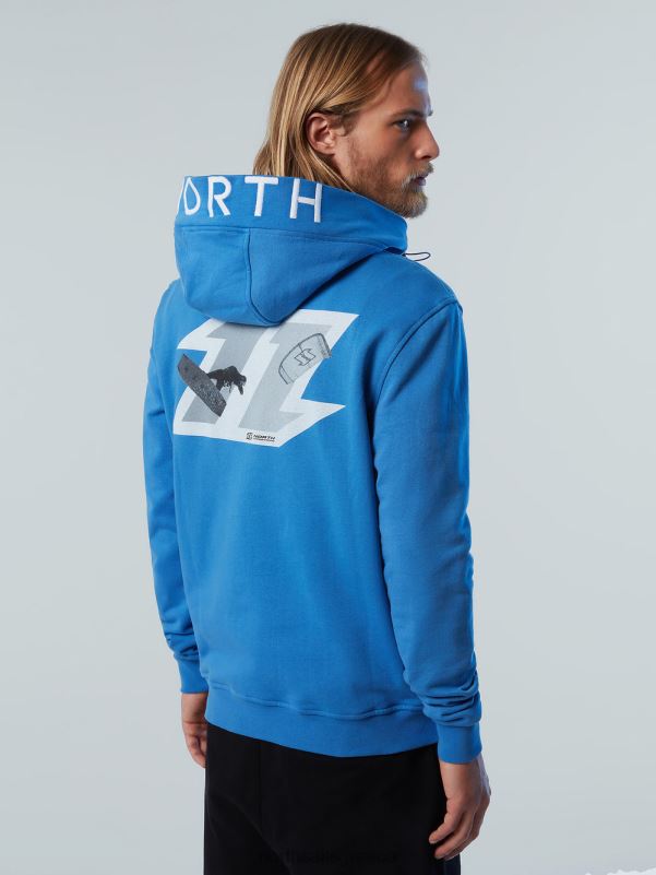 γρ North Sails άνδρες κουκούλα με κεντημένη κουκούλα ψηφιακό μπλε NZP8270 είδη ένδυσης