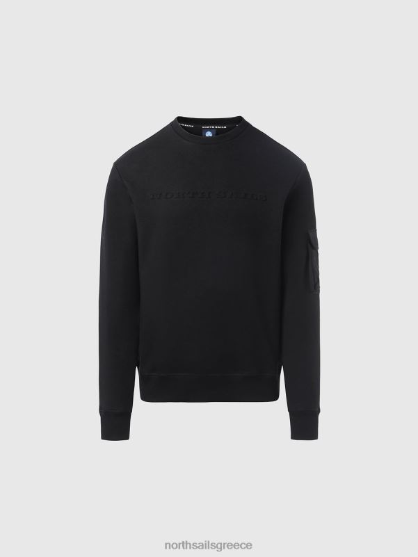 γρ North Sails άνδρες φούτερ με τσέπη μαύρος NZP8272 είδη ένδυσης