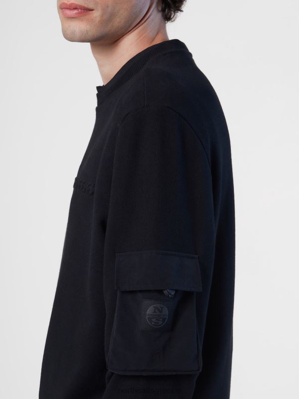 γρ North Sails άνδρες φούτερ με τσέπη μαύρος NZP8272 είδη ένδυσης