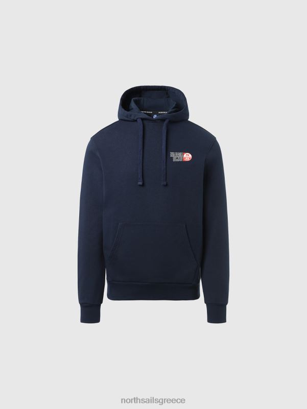 γρ North Sails άνδρες κουκούλα με γραφικές εκτυπώσεις ναυτικό μπλε NZP8278 είδη ένδυσης
