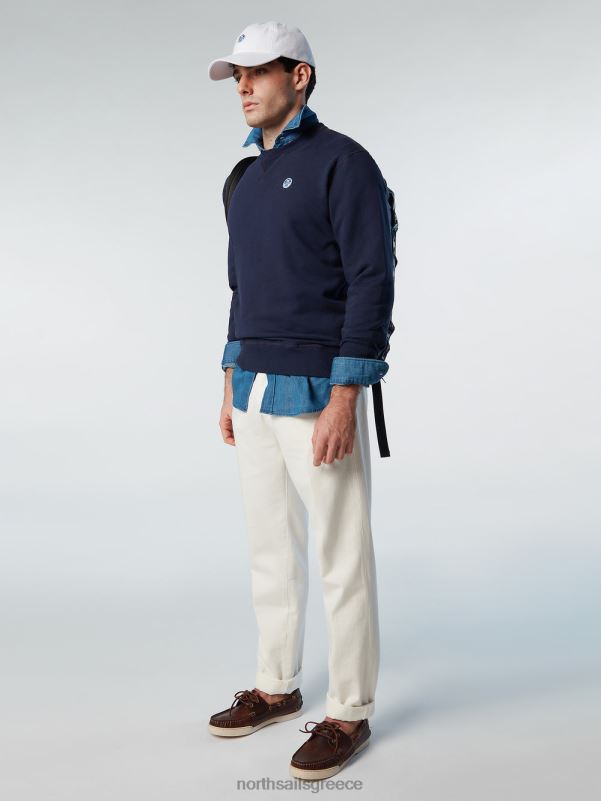 γρ North Sails άνδρες φούτερ με έμπλαστρο με λογότυπο ναυτικό μπλε NZP8283 είδη ένδυσης