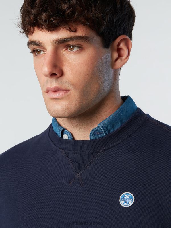 γρ North Sails άνδρες φούτερ με έμπλαστρο με λογότυπο ναυτικό μπλε NZP8283 είδη ένδυσης