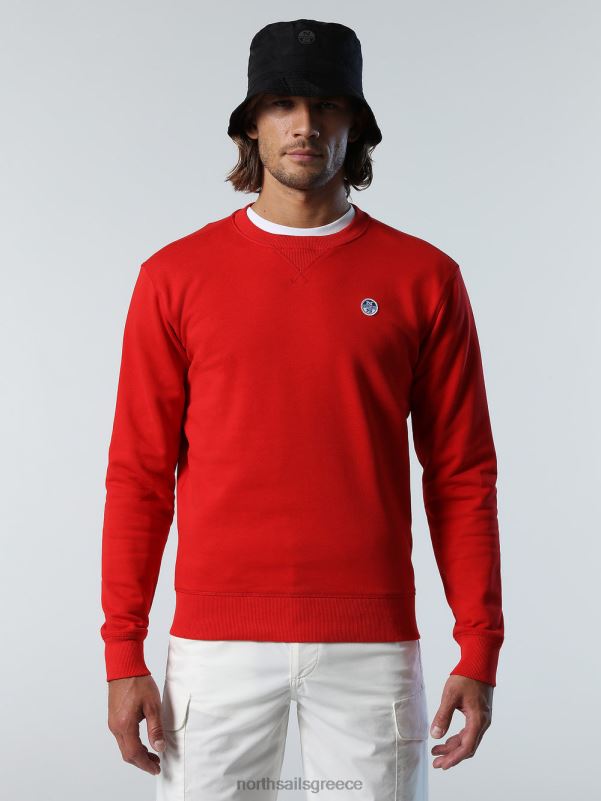 γρ North Sails άνδρες φούτερ με έμπλαστρο με λογότυπο το κόκκινο NZP8285 είδη ένδυσης