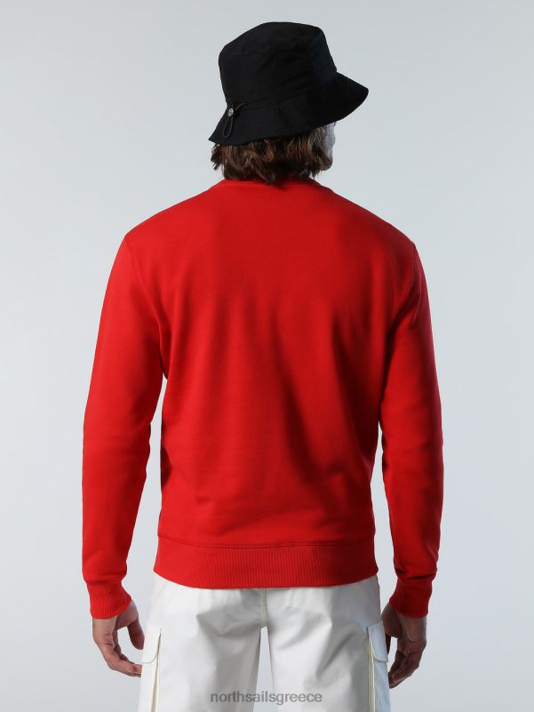 γρ North Sails άνδρες φούτερ με έμπλαστρο με λογότυπο το κόκκινο NZP8285 είδη ένδυσης