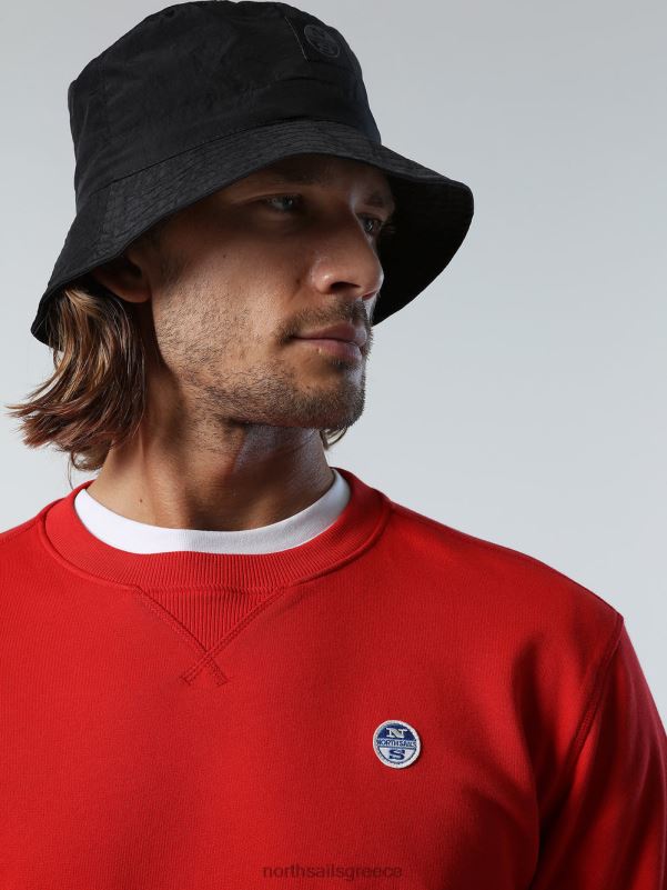 γρ North Sails άνδρες φούτερ με έμπλαστρο με λογότυπο το κόκκινο NZP8285 είδη ένδυσης