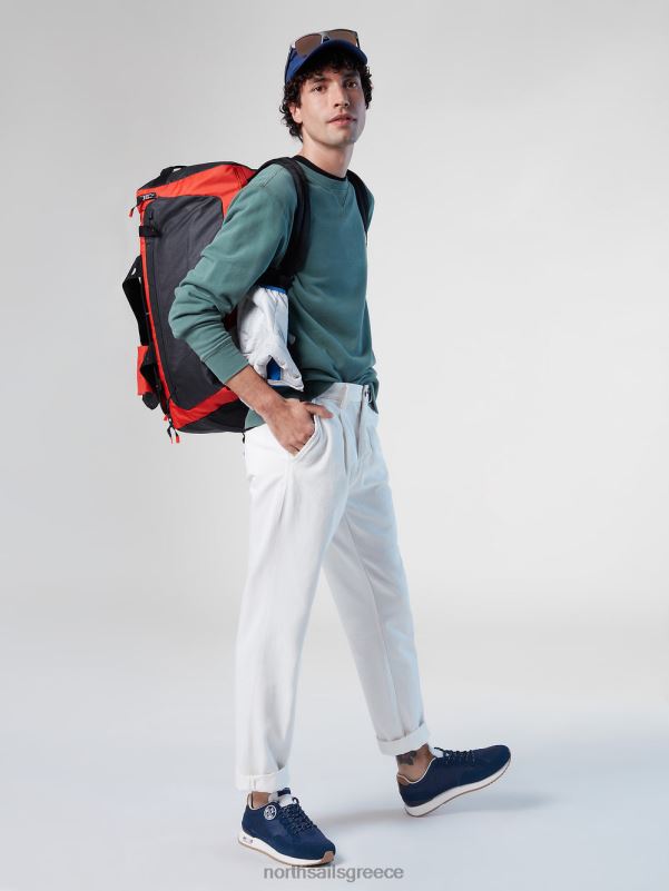 γρ North Sails άνδρες φούτερ με έμπλαστρο με λογότυπο στρατιωτικό πράσινο NZP8286 είδη ένδυσης