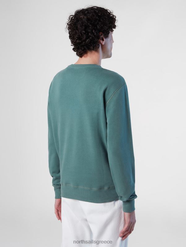 γρ North Sails άνδρες φούτερ με έμπλαστρο με λογότυπο στρατιωτικό πράσινο NZP8286 είδη ένδυσης