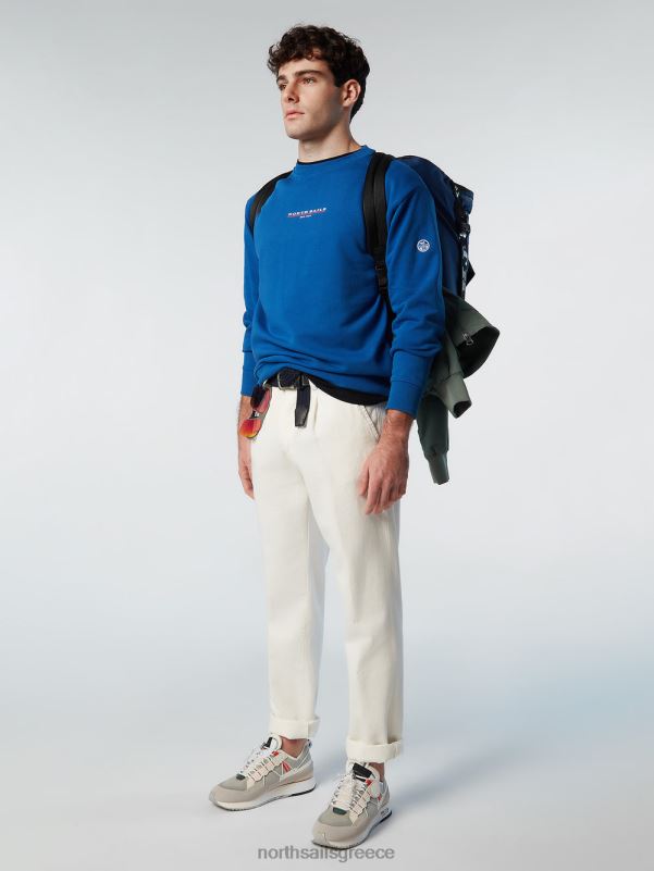 γρ North Sails άνδρες φούτερ με στάμπα στο στήθος μπλε του ωκεανού NZP8290 είδη ένδυσης