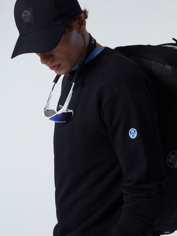 γρ North Sails άνδρες φούτερ με στάμπα στο στήθος μαύρος NZP8295 είδη ένδυσης