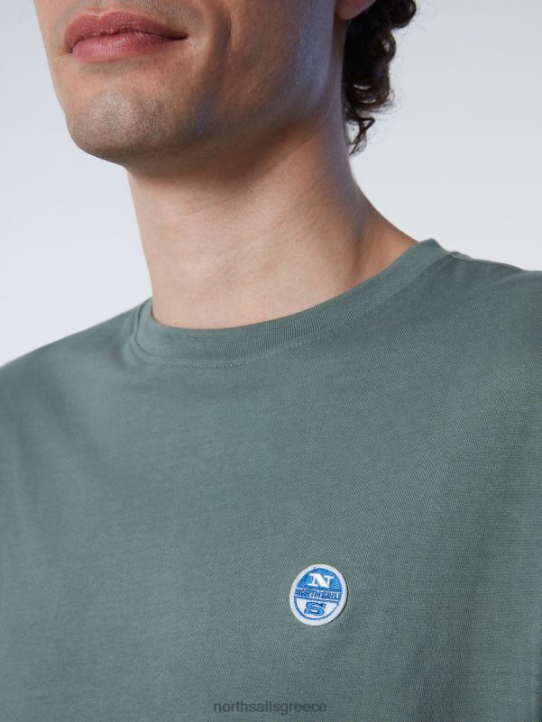 γρ North Sails άνδρες μακρυμάνικο τοπ με λογότυπο στρατιωτικό πράσινο NZP8302 είδη ένδυσης