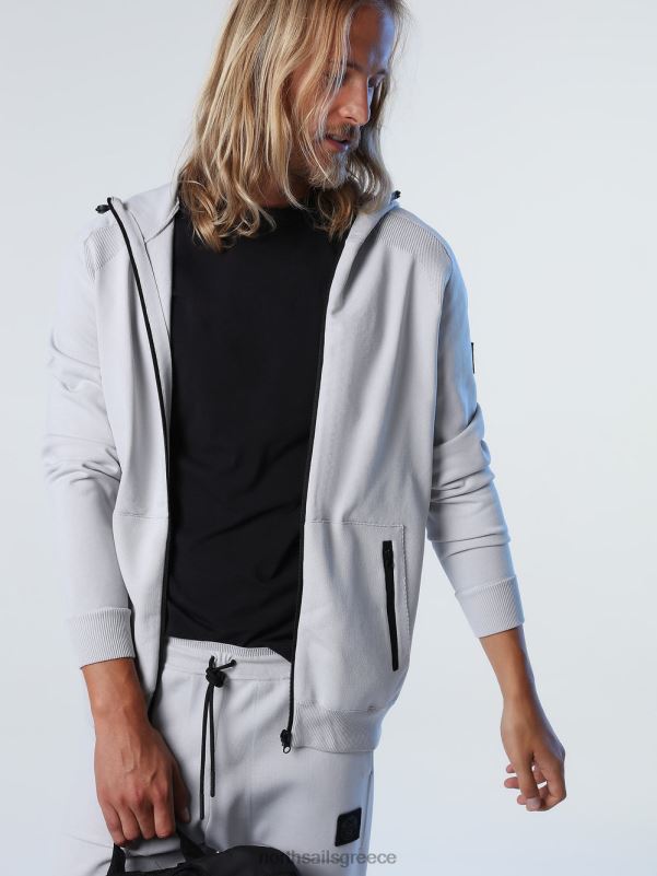 γρ North Sails άνδρες κουκούλα από ανακυκλωμένο πολυεστέρα γκρι βιολετί NZP8721 είδη ένδυσης