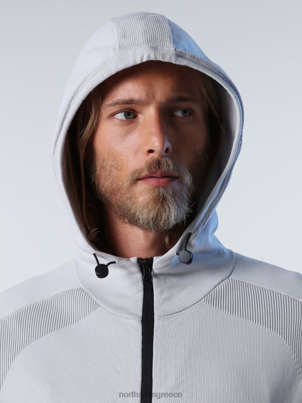 γρ North Sails άνδρες κουκούλα από ανακυκλωμένο πολυεστέρα γκρι βιολετί NZP8721 είδη ένδυσης