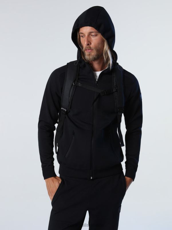 γρ North Sails άνδρες κουκούλα από ανακυκλωμένο πολυεστέρα μαύρος NZP8722 είδη ένδυσης