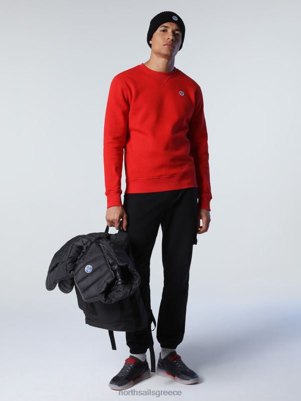 γρ North Sails άνδρες φούτερ με λογότυπο στο στήθος το κόκκινο NZP8734 είδη ένδυσης