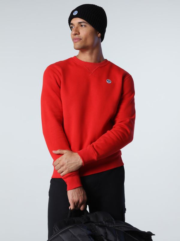 γρ North Sails άνδρες φούτερ με λογότυπο στο στήθος το κόκκινο NZP8734 είδη ένδυσης