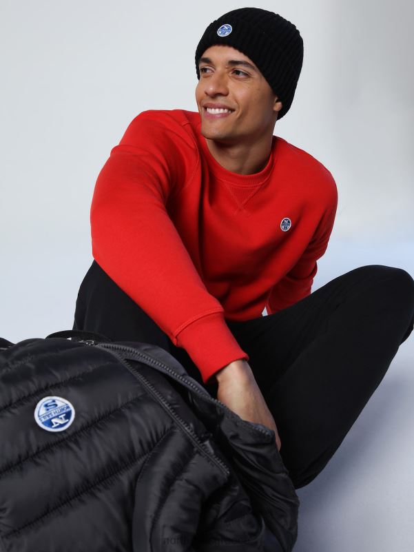 γρ North Sails άνδρες φούτερ με λογότυπο στο στήθος το κόκκινο NZP8734 είδη ένδυσης