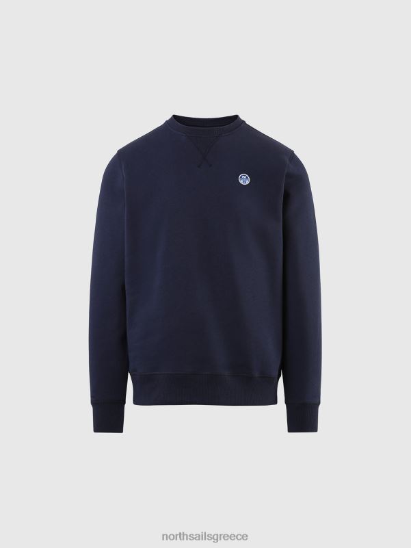 γρ North Sails άνδρες φούτερ με λογότυπο στο στήθος ναυτικό μπλε NZP8737 είδη ένδυσης