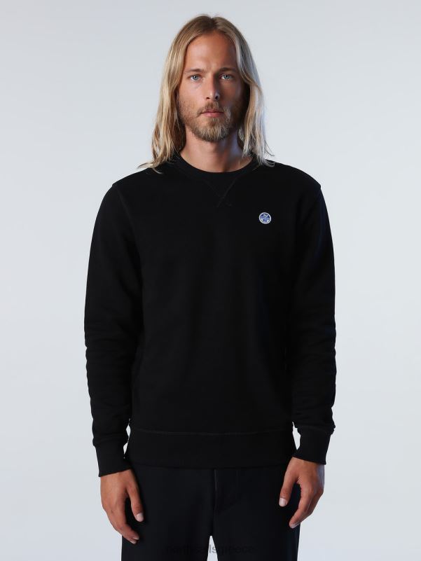 γρ North Sails άνδρες φούτερ με λογότυπο στο στήθος μαύρος NZP8739 είδη ένδυσης