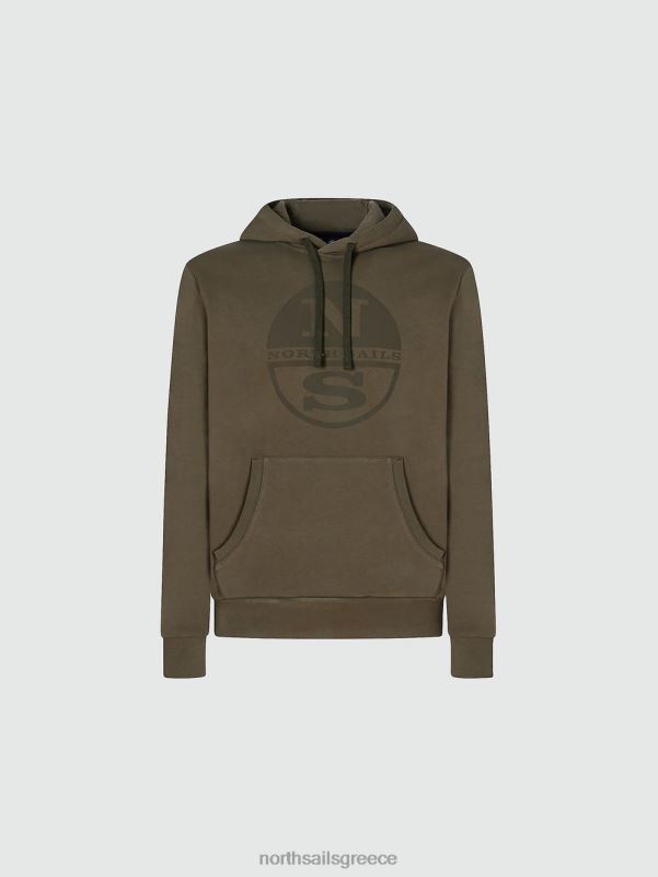 γρ North Sails άνδρες κουκούλα με λογότυπο πράσινο κισσό NZP8785 είδη ένδυσης