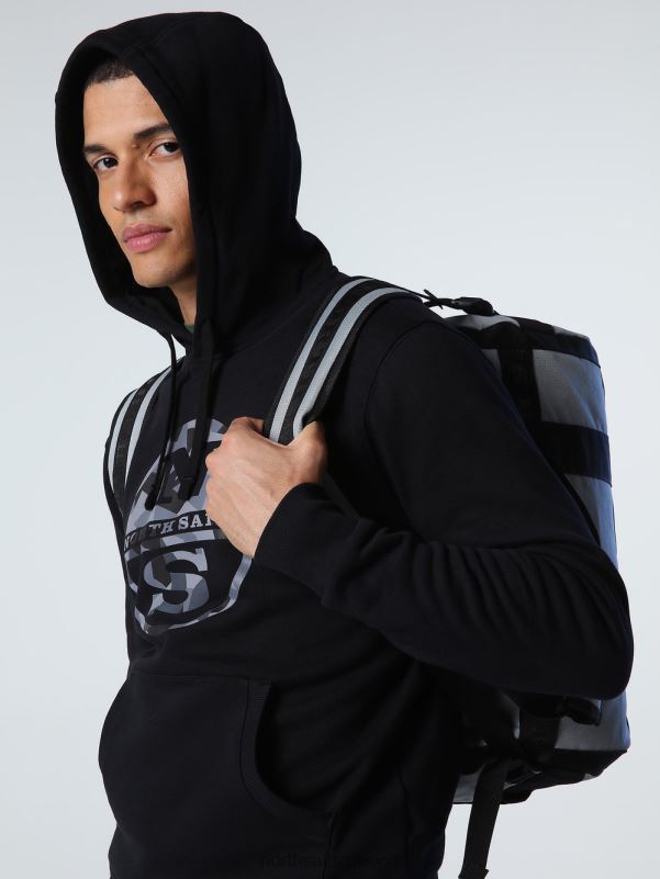 γρ North Sails άνδρες κουκούλα με λογότυπο μαύρος NZP8789 είδη ένδυσης