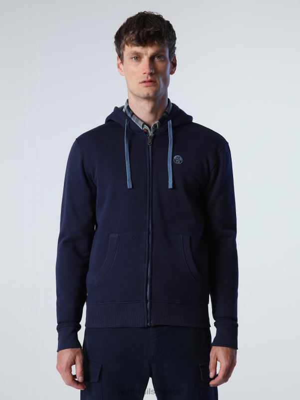 γρ North Sails άνδρες φούτερ με φερμουάρ ναυτικό μπλε NZP8823 είδη ένδυσης