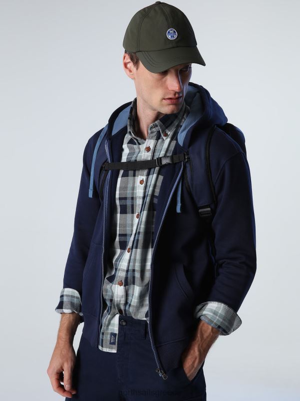 γρ North Sails άνδρες φούτερ με φερμουάρ ναυτικό μπλε NZP8823 είδη ένδυσης