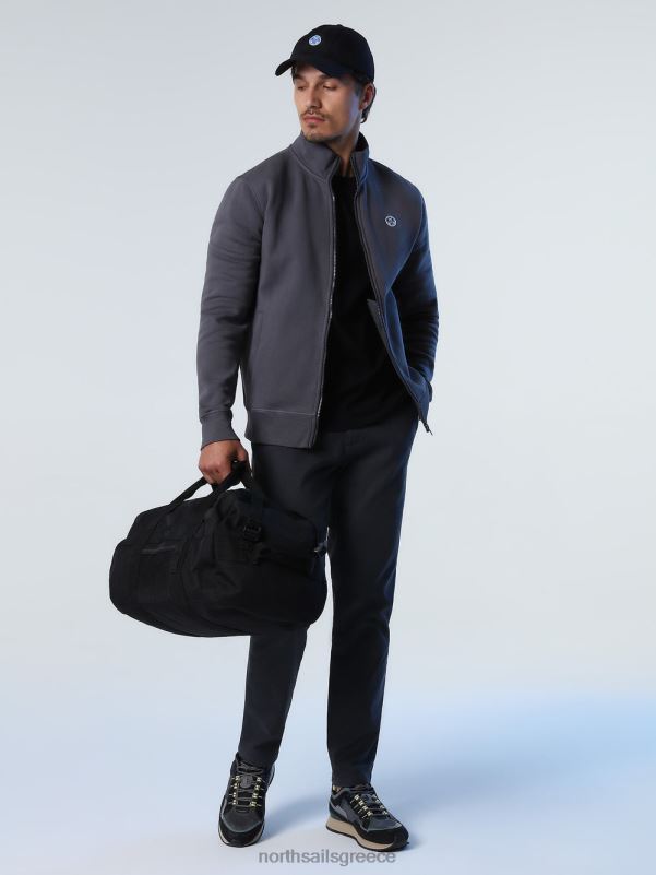 γρ North Sails άνδρες φούτερ με φερμουάρ ασφάλτος NZP8828 είδη ένδυσης