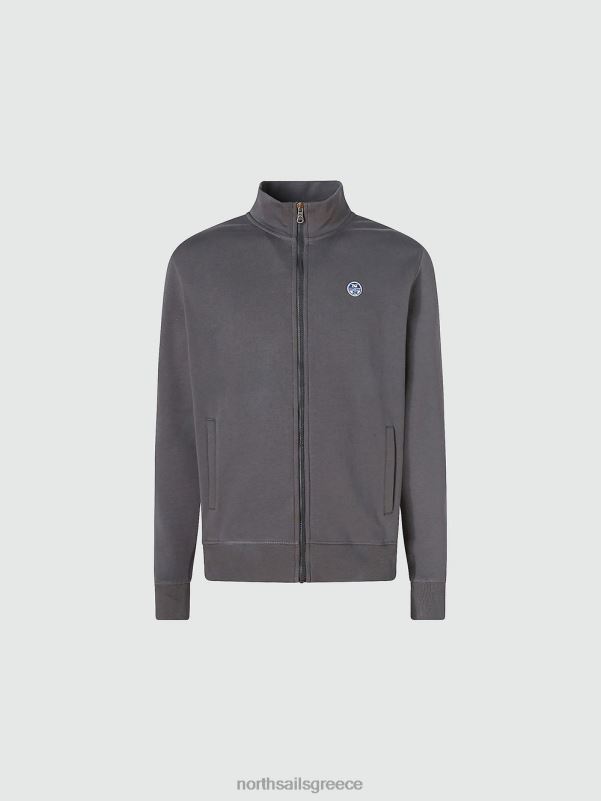γρ North Sails άνδρες φούτερ με φερμουάρ ασφάλτος NZP8828 είδη ένδυσης