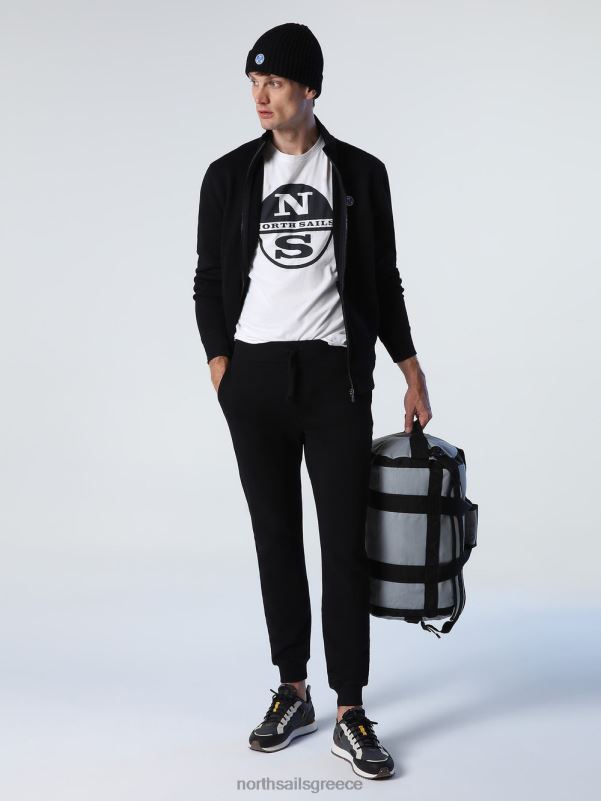 γρ North Sails άνδρες φούτερ με φερμουάρ μαύρος NZP8829 είδη ένδυσης