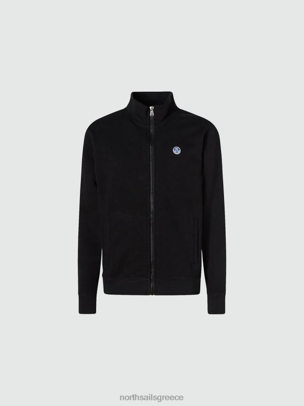 γρ North Sails άνδρες φούτερ με φερμουάρ μαύρος NZP8829 είδη ένδυσης