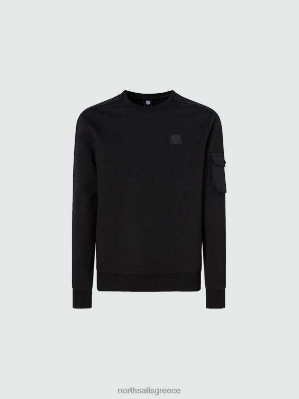 γρ North Sails άνδρες φούτερ με τσέπη μαύρος NZP8915 είδη ένδυσης