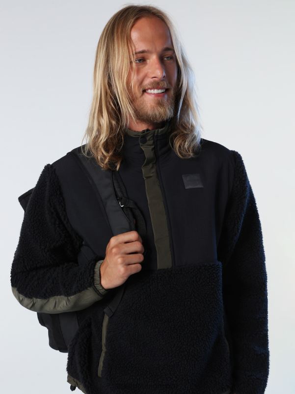 γρ North Sails άνδρες ανακυκλωμένο φλις φούτερ μαύρος NZP8917 είδη ένδυσης