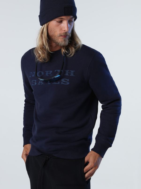 γρ North Sails άνδρες φούτερ με γράμματα ναυτικό μπλε NZP8932 είδη ένδυσης