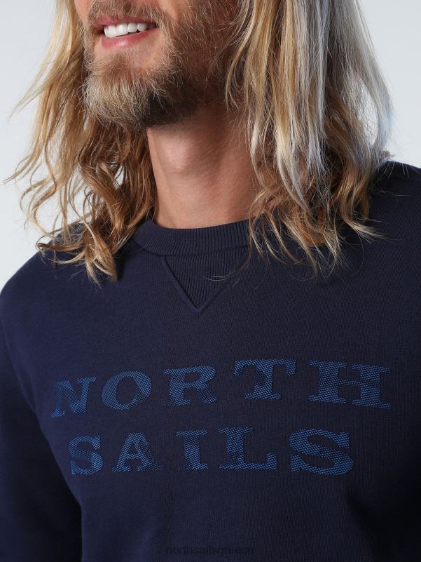 γρ North Sails άνδρες φούτερ με γράμματα ναυτικό μπλε NZP8932 είδη ένδυσης