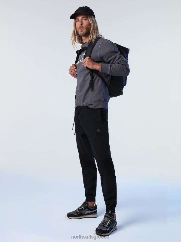 γρ North Sails άνδρες φούτερ με γράμματα ασφάλτος NZP8934 είδη ένδυσης