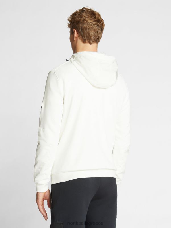 γρ North Sails άνδρες φούτερ με κουκούλα blanc NZP81243 είδη ένδυσης