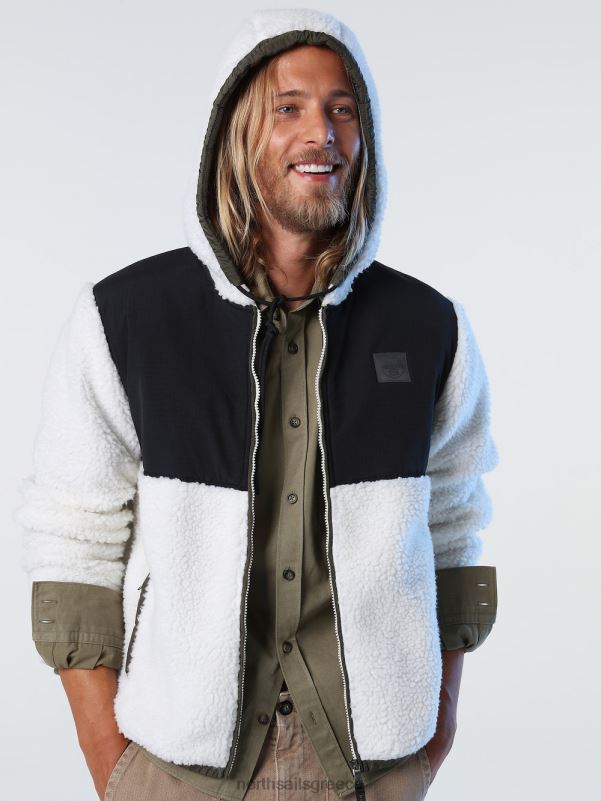 γρ North Sails άνδρες ανακυκλωμένο φλις φούτερ marshmallow NZP81017 είδη ένδυσης