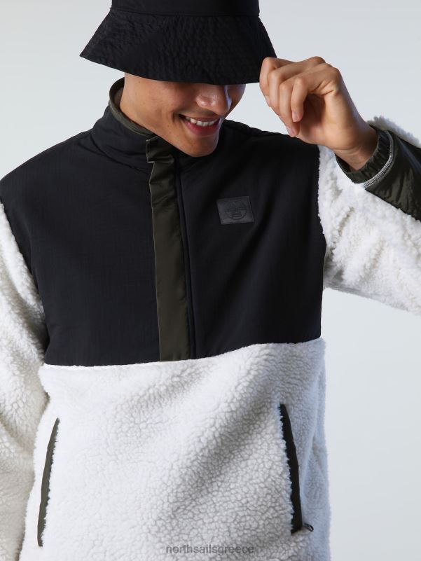 γρ North Sails άνδρες ανακυκλωμένο φλις φούτερ marshmallow NZP8916 είδη ένδυσης