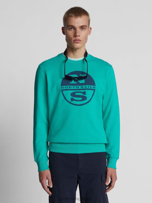 γρ North Sails άνδρες φούτερ με λογότυπο maxi σμαράγδι NZP81227 είδη ένδυσης