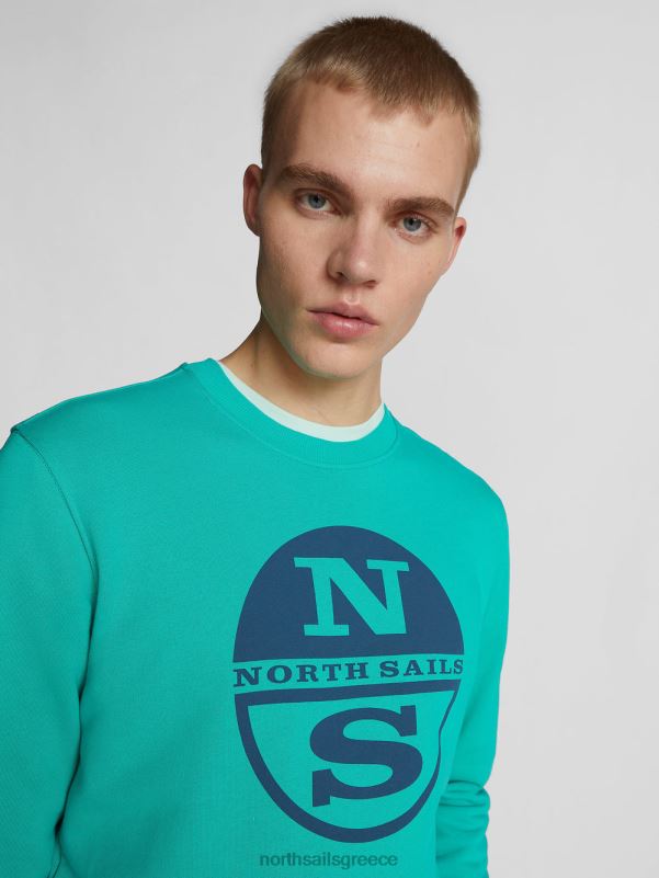 γρ North Sails άνδρες φούτερ με λογότυπο maxi σμαράγδι NZP81227 είδη ένδυσης