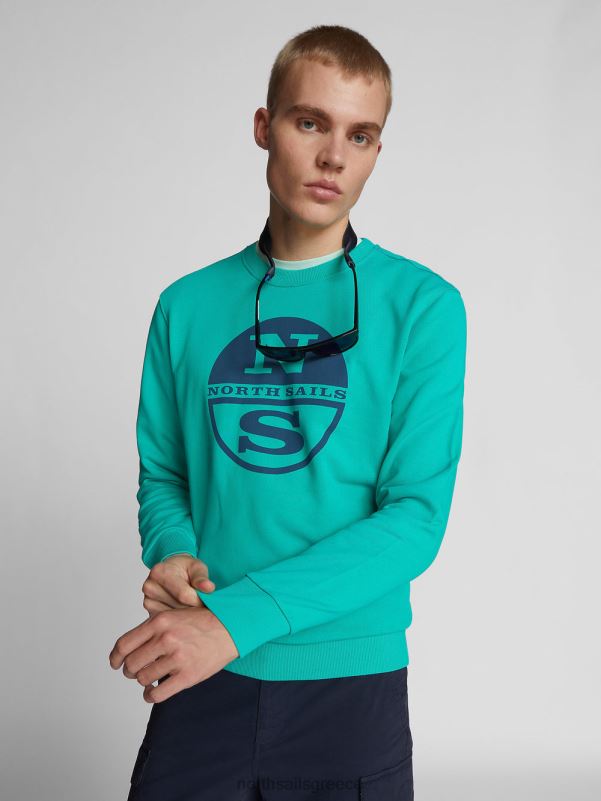 γρ North Sails άνδρες φούτερ με λογότυπο maxi σμαράγδι NZP81227 είδη ένδυσης