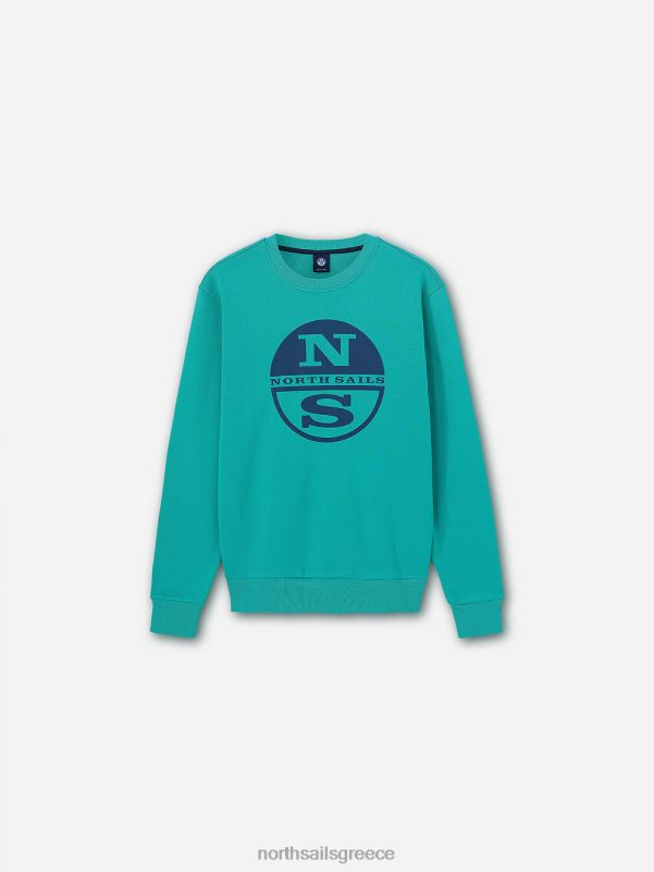 γρ North Sails άνδρες φούτερ με λογότυπο maxi σμαράγδι NZP81227 είδη ένδυσης