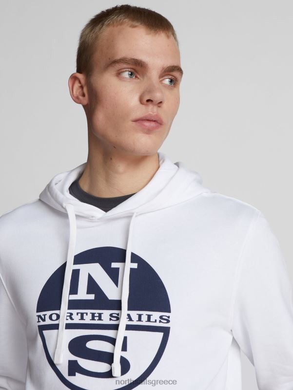 γρ North Sails άνδρες φούτερ με λογότυπο maxi άσπρο NZP81284 είδη ένδυσης