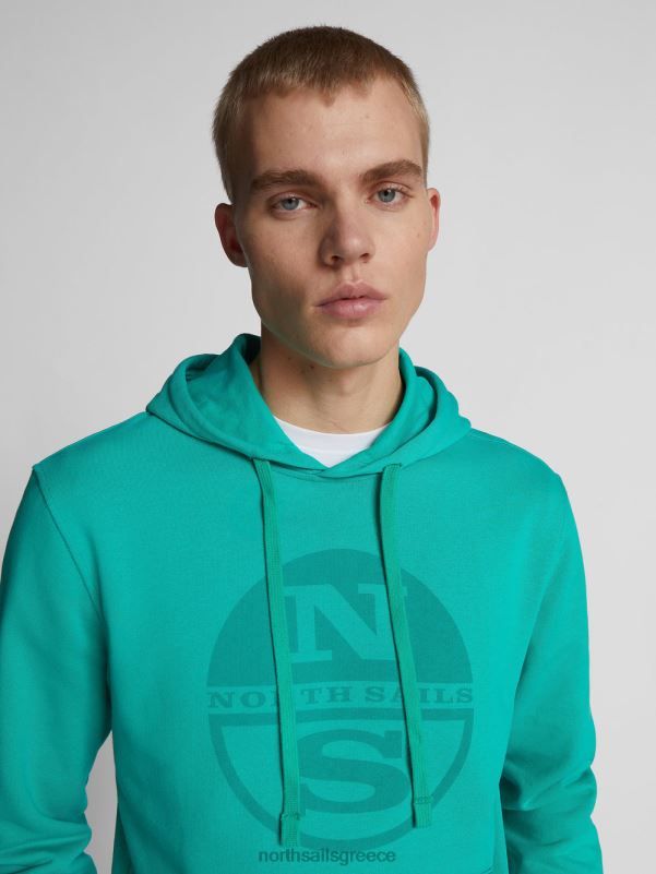 γρ North Sails άνδρες φούτερ με λογότυπο maxi σμαράγδι NZP81286 είδη ένδυσης