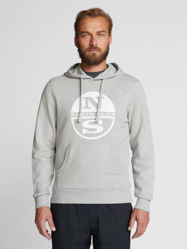 γρ North Sails άνδρες φούτερ με λογότυπο maxi γκρι μελανζέ NZP81288 είδη ένδυσης