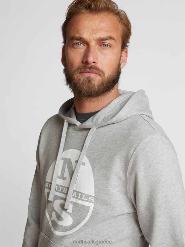 γρ North Sails άνδρες φούτερ με λογότυπο maxi γκρι μελανζέ NZP81288 είδη ένδυσης