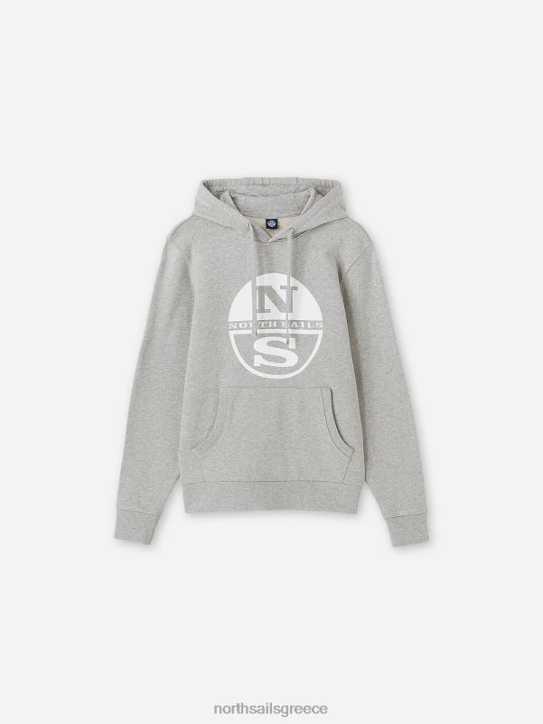 γρ North Sails άνδρες φούτερ με λογότυπο maxi γκρι μελανζέ NZP81288 είδη ένδυσης