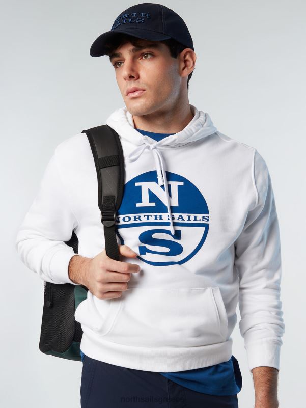 γρ North Sails άνδρες Φούτερ με λογότυπο maxi άσπρο NZP8297 είδη ένδυσης