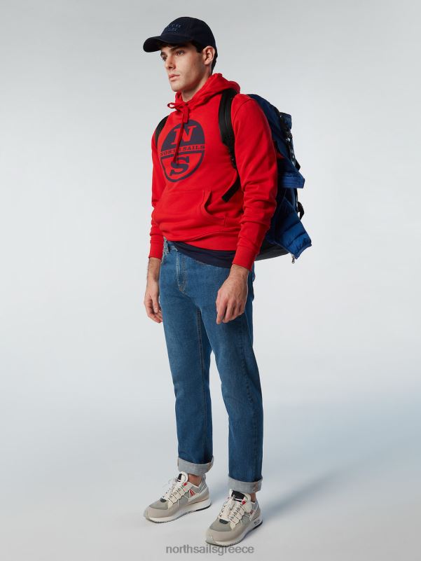 γρ North Sails άνδρες Φούτερ με λογότυπο maxi το κόκκινο NZP8298 είδη ένδυσης