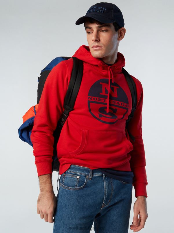 γρ North Sails άνδρες Φούτερ με λογότυπο maxi το κόκκινο NZP8298 είδη ένδυσης